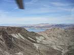 Le lac Mead depuis l'hélicoptère en route vers le Grand Canyon.